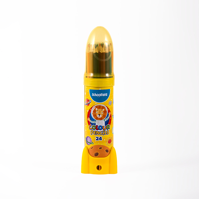 مداد رنگی ۲۴ رنگ موشکی فلزی