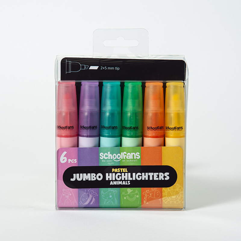 هايلايتر جامبو حيوانات بسته 6 رنگ