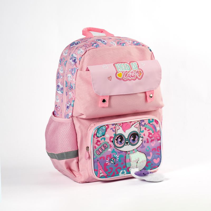 كوله پشتي سايز 30*42 گربه عينكي