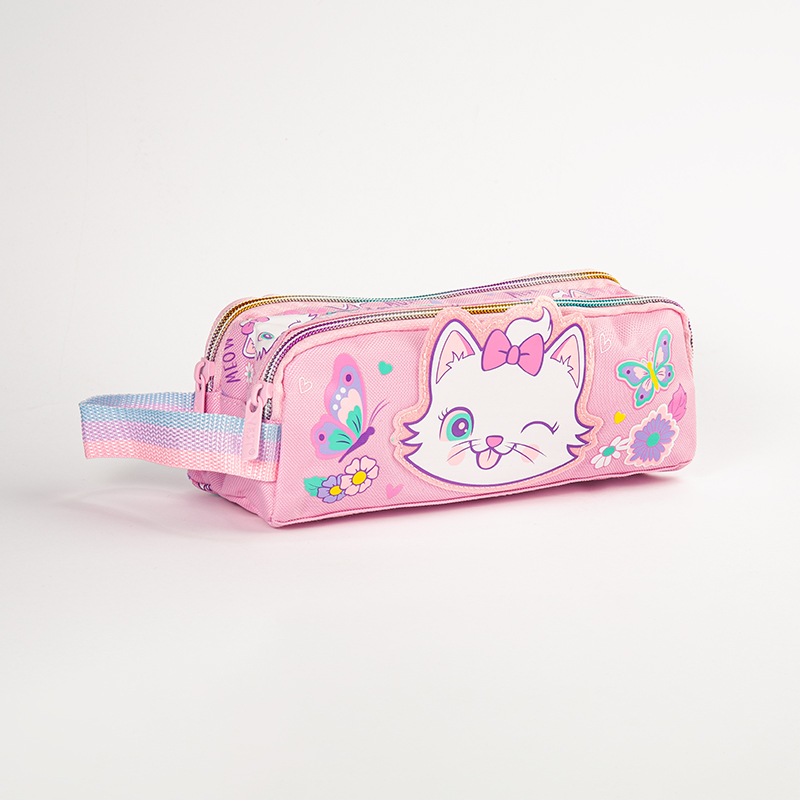 جامدادي دوزيپ دسته دار گربه